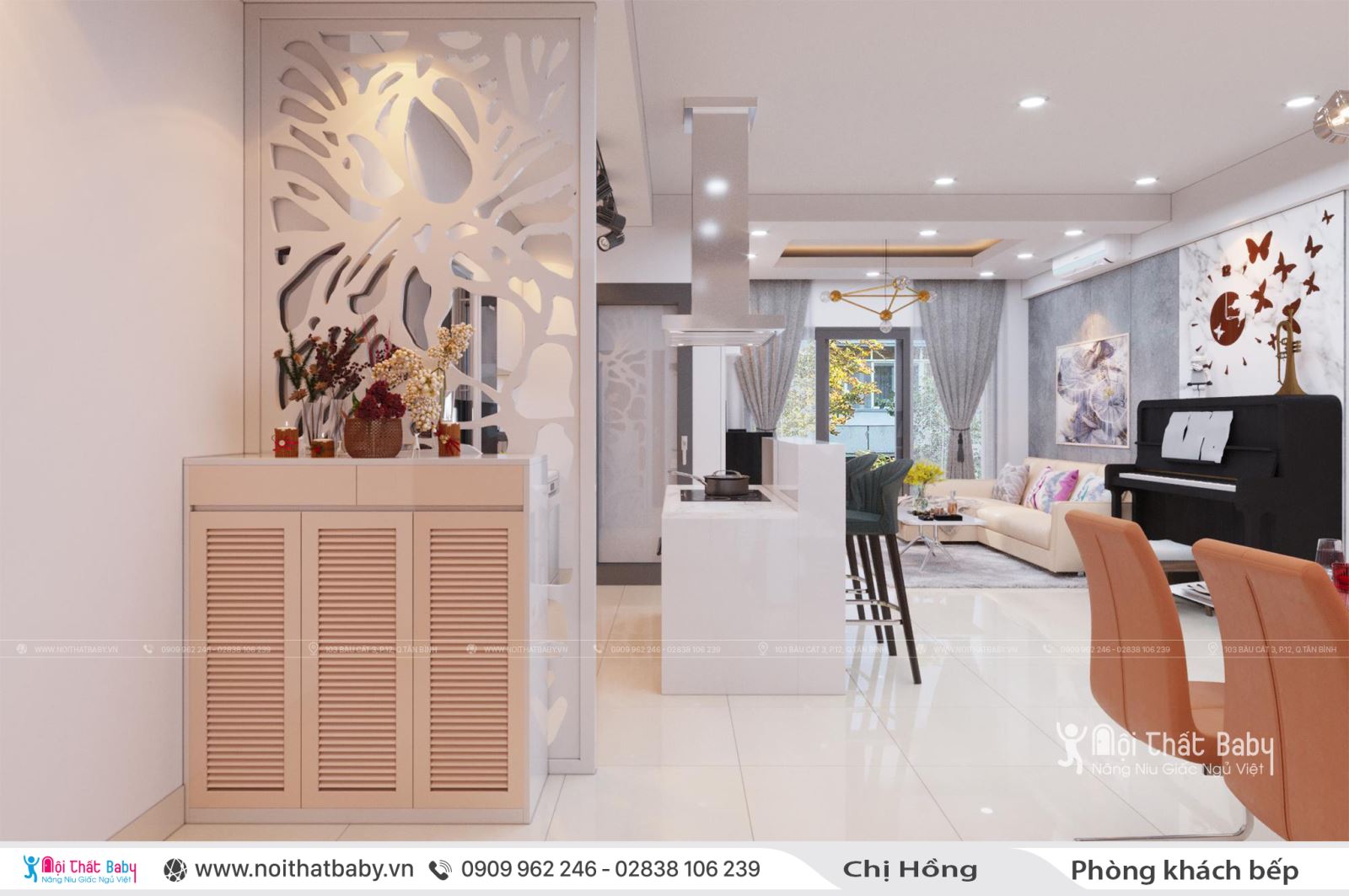 Thiết kế nội thất chung cư hiện đại căn 104m2 Emerald Celadon City